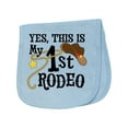 thumbnail image 1 of Inktastic Yes, This is My 1st Rodeo Cowboy Hat with Red Band, Lasso Baby Burp Cloth, 1 of 3