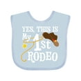 thumbnail image 1 of Inktastic Yes, This is My 1st Rodeo Cowboy Hat with Red Band, Lasso Boys or Girls Baby Bib, 1 of 4