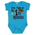 thumbnail image 1 of Inktastic Yes, This is My 1st Rodeo Cowboy Hat with Red Band, Lasso Boys or Girls Baby Bodysuit, 1 of 5