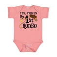 thumbnail image 1 of Inktastic Yes, This is My 1st Rodeo Cowboy Hat with Red Band, Lasso Boys or Girls Baby Bodysuit, 1 of 5