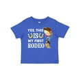 thumbnail image 1 of Inktastic Yes, This is My First Rodeo- Cowboy in Hat and Boots Boys Toddler T-Shirt, 1 of 5