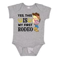 thumbnail image 1 of Inktastic Yes, This is My First Rodeo- Cowgirl in Hat and Boots Girls Baby Bodysuit, 1 of 5