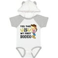 thumbnail image 1 of Inktastic Yes, This is My First Rodeo- Cowgirl in Hat and Boots Girls Baby Bodysuit, 1 of 5
