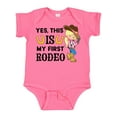 thumbnail image 1 of Inktastic Yes, This is My First Rodeo- Cowgirl in Hat and Boots Girls Baby Bodysuit, 1 of 5