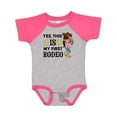 thumbnail image 1 of Inktastic Yes, This is My First Rodeo- Cowgirl in Hat and Boots Girls Baby Bodysuit, 1 of 5