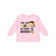 thumbnail image 1 of Inktastic Yes, This is My First Rodeo- Cowgirl in Hat and Boots Girls Long Sleeve Toddler T-Shirt, 1 of 5