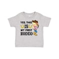 thumbnail image 1 of Inktastic Yes, This is My First Rodeo Cowgirl in Hat and Boots Girls Toddler T-Shirt, 1 of 5