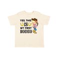 thumbnail image 1 of Inktastic Yes, This is My First Rodeo Cowgirl in Hat and Boots Girls Toddler T-Shirt, 1 of 5