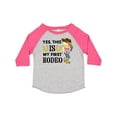 thumbnail image 1 of Inktastic Yes, This is My First Rodeo Cowgirl in Hat and Boots Girls Toddler T-Shirt, 1 of 5