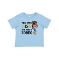 thumbnail image 1 of Inktastic Yes, this IS my First Rodeo- cowgirl in hat and boots Girls Baby T-Shirt, 1 of 5