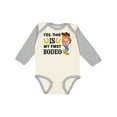thumbnail image 1 of Inktastic Yes, this IS my First Rodeo- cowgirl in hat and boots Girls Long Sleeve Baby Bodysuit, 1 of 5