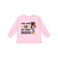 thumbnail image 1 of Inktastic Yes, This is My First Rodeo Cowgirl in Hat and Boots Girls Long Sleeve Toddler T-Shirt, 1 of 5