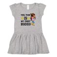 thumbnail image 1 of Inktastic Yes, this IS my First Rodeo- cowgirl in hat and boots Girls Toddler Dress, 1 of 5