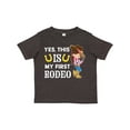 thumbnail image 1 of Inktastic Yes, This is My First Rodeo Cowgirl in Hat and Boots Girls Toddler T-Shirt, 1 of 5