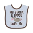thumbnail image 1 of Inktastic Yia Yia and Papou Love Me Sloth Boys or Girls Baby Bib, 1 of 4