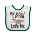 thumbnail image 1 of Inktastic Yia Yia and Papou Love Me Sloth Boys or Girls Baby Bib, 1 of 4