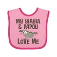 thumbnail image 1 of Inktastic Yia Yia and Papou Love Me Sloth Boys or Girls Baby Bib, 1 of 4