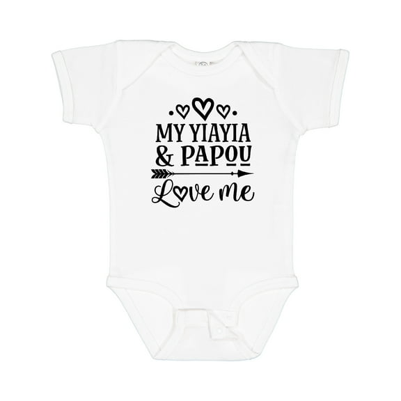 Inktastic Yiayia and Papou Love Me Granddaughter Girls Baby Bodysuit