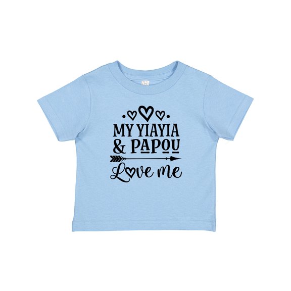 Inktastic YiaYia and Papou Love Me Granddaughter Girls Baby T-Shirt