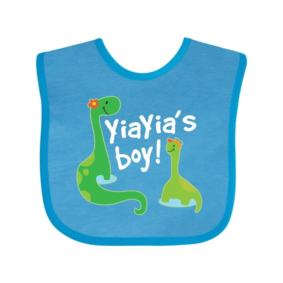 Inktastic Yiayias Boy Yiayia Grandson Boys Baby Bib