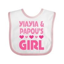 Inktastic Yiayia and Papou Girl Granddaughter Girls Baby Bib