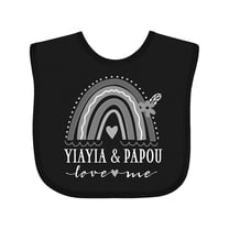 Inktastic Yiayia and Papou Granddaughter Rainbow Girls Baby Bib