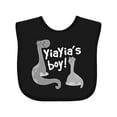 thumbnail image 1 of Inktastic Yiayias Boy Yiayia Grandson Boys Baby Bib, 1 of 4