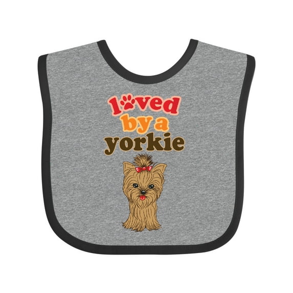 Inktastic Yorkshire Terrier Dog Yorkie Boys or Girls Baby Bib