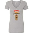 thumbnail image 1 of Inktastic Yorkshire Terrier Dog Yorkie Women's V-Neck T-Shirt, 1 of 5