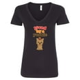 thumbnail image 1 of Inktastic Yorkshire Terrier Dog Yorkie Women's V-Neck T-Shirt, 1 of 5