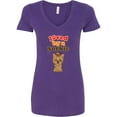 thumbnail image 1 of Inktastic Yorkshire Terrier Dog Yorkie Women's V-Neck T-Shirt, 1 of 5