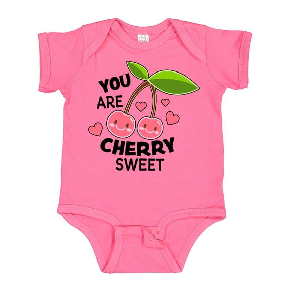 Inktastic You Are Cherry Sweet with Cherries and Hearts Boys or Girls Baby Bodysuit