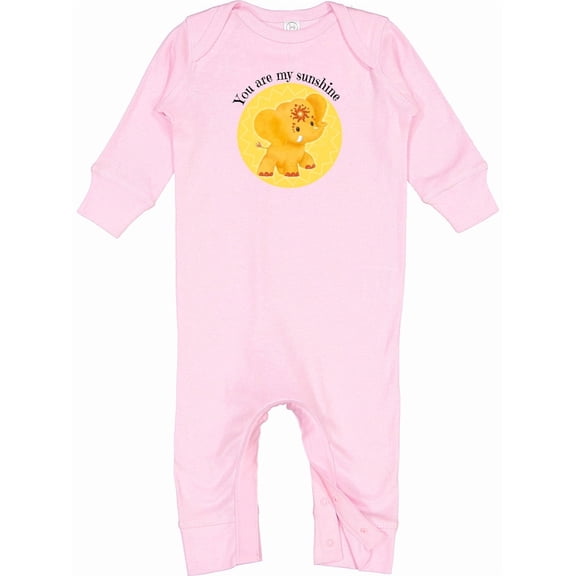 Inktastic You Are My Sunshine Elephant Etana Yellow and Cute Baby Romper Coveralls