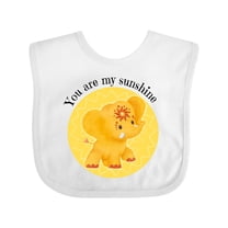 Inktastic You Are My Sunshine Elephant Etana Yellow and Cute Boys or Girls Baby Bib