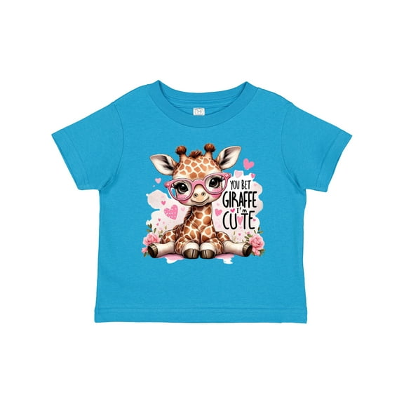 Inktastic You Bet Giraffe I'm Cute Girls Toddler T-Shirt
