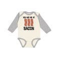 thumbnail image 1 of Inktastic You Had Me At Bacon Funny Bacon Lover Gift Boys or Girls Long Sleeve Baby Bodysuit, 1 of 5