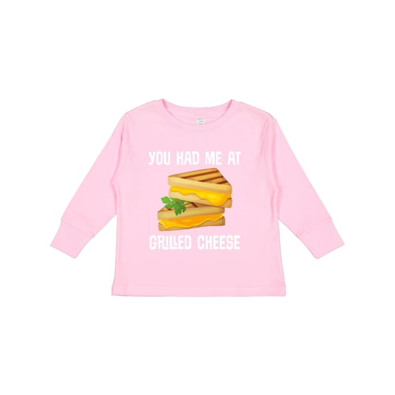 Inktastic You Had Me At Grilled Cheese Sandwich Boys or Girls Long Sleeve Toddler T-Shirt