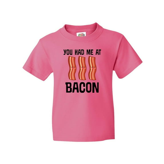 Inktastic You Had Me at Bacon Funny Bacon Lover Youth T-Shirt