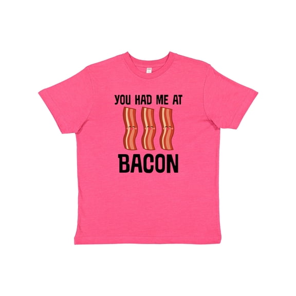 Inktastic You Had Me at Bacon Funny Bacon Lover Youth T-Shirt