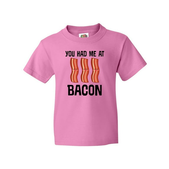 Inktastic You Had Me at Bacon Funny Bacon Lover Youth T-Shirt