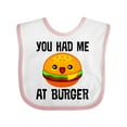 thumbnail image 1 of Inktastic You Had Me at Burger Boys or Girls Baby Bib, 1 of 4