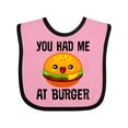 thumbnail image 1 of Inktastic You Had Me at Burger Boys or Girls Baby Bib, 1 of 4