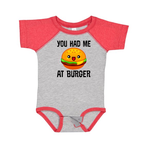 Inktastic You Had Me at Burger Boys or Girls Baby Bodysuit