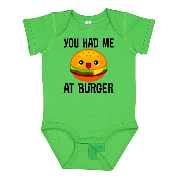 Inktastic You Had Me at Burger Boys or Girls Baby Bodysuit