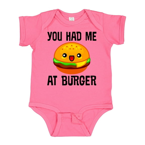 Inktastic You Had Me at Burger Boys or Girls Baby Bodysuit
