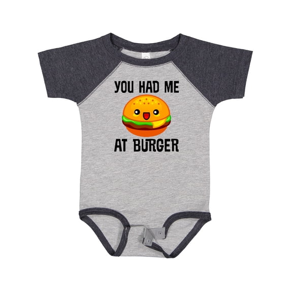 Inktastic You Had Me at Burger Boys or Girls Baby Bodysuit