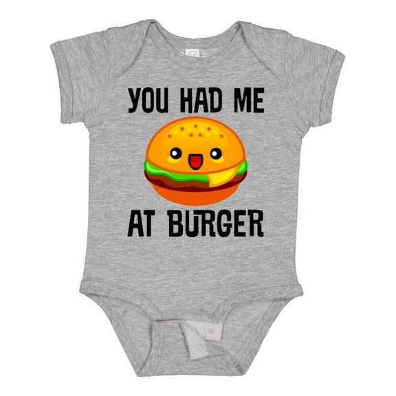 Inktastic You Had Me at Burger Boys or Girls Baby Bodysuit