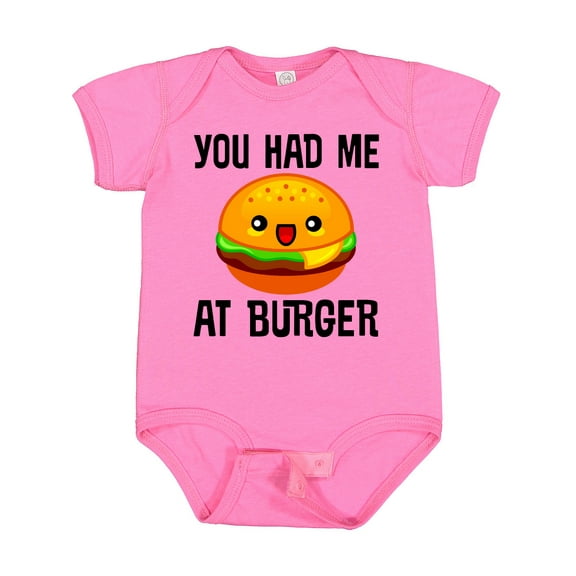 Inktastic You Had Me at Burger Boys or Girls Baby Bodysuit