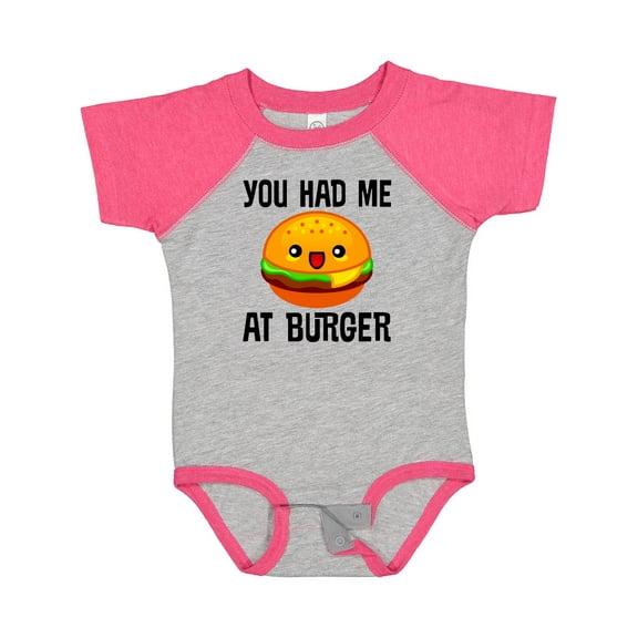 Inktastic You Had Me at Burger Boys or Girls Baby Bodysuit