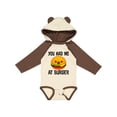 thumbnail image 1 of Inktastic You Had Me at Burger Boys or Girls Long Sleeve Baby Bodysuit, 1 of 5